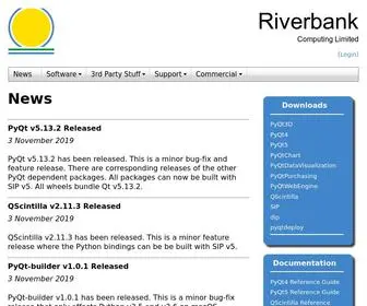 Riverbankcomputing.com(Riverbank Computing) Screenshot