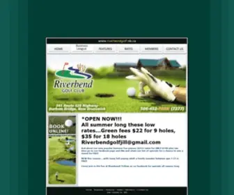 Riverbendgolf.nb.ca(Riverbend Golf Club) Screenshot