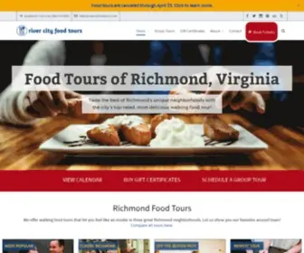Rivercityfoodtours.com(Food Tours of Richmond) Screenshot