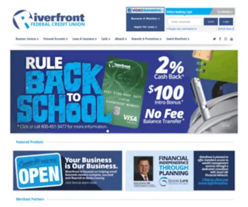 Riverfrontfcu.org(Riverfront Federal Credit Union has three Berks County branches) Screenshot