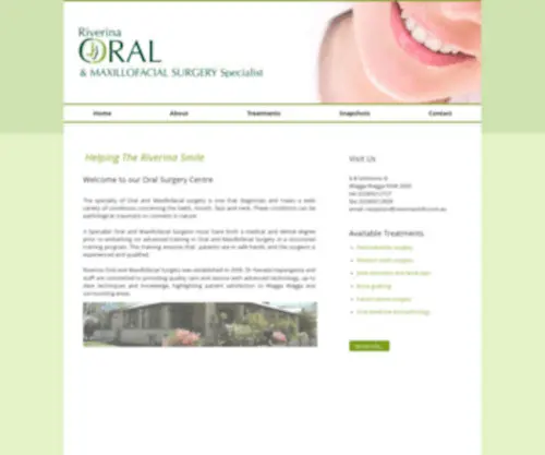 Riverinaomfs.com.au(The speciality of Oral and Maxillofacial surgery) Screenshot