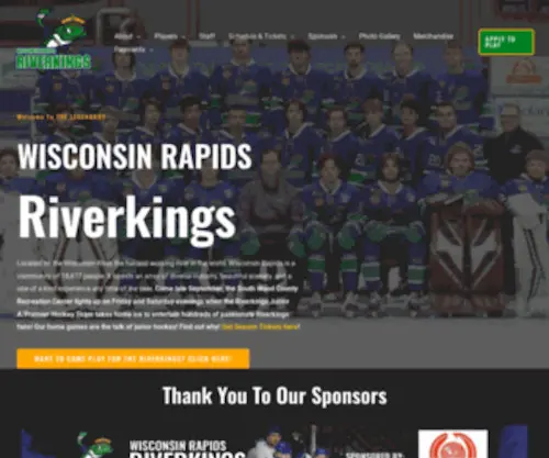 Riverkingshockey.com(River Kings Hockey) Screenshot