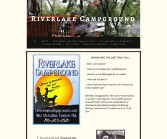 Riverlakecottages.com(Riverlake Cottages and Campground) Screenshot