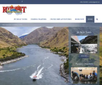 Riverquestexcursions.com(Hells Canyon Jet Boat Tours and Fishing Charters) Screenshot