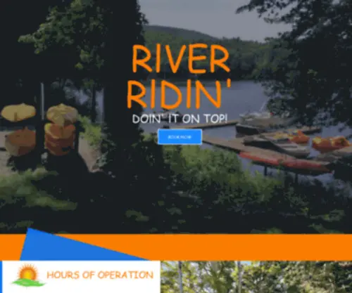 Riverridin.com(Lake Luzerne River Kayaking and Rafting Adventures) Screenshot