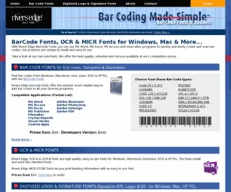 Riversedge.com(Barcode Fonts) Screenshot