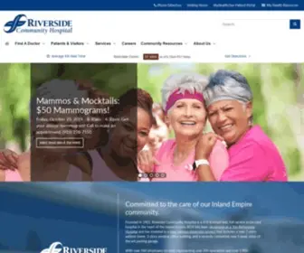 Riversidecommunityhospital.com(Riverside Community Hospital) Screenshot