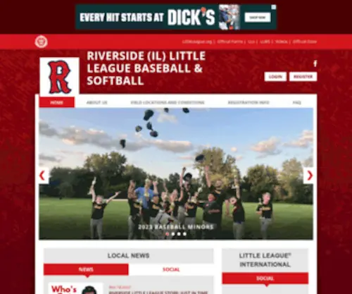 Riversidell.com(Riverside Little League) Screenshot