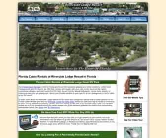 Riversidelodgerv.com(Florida Cabin Rentals at Riverside Lodge Resort in Florida) Screenshot