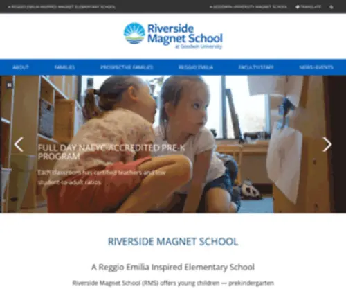 Riversidemagnetschool.org(Riverside Magnet School offers children an exciting Reggio Emilia inspired curriculum) Screenshot