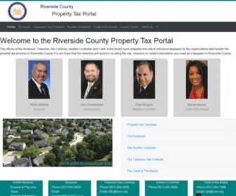 Riversidetaxinfo.com(Property Tax Portal) Screenshot