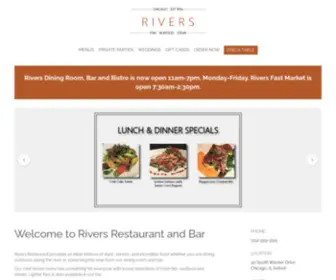 Riversrestaurant.com(Rivers Restaurant) Screenshot