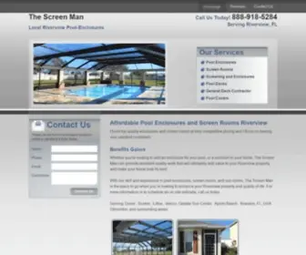 Riverviewpoolenclosures.com(The Screen Man) Screenshot