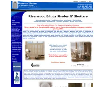 Riverwoodshutters.com(Plantation Shutters) Screenshot