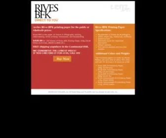 Rivesbfk.com(Rives BFK Arches Printing Paper Wholesale Prices) Screenshot