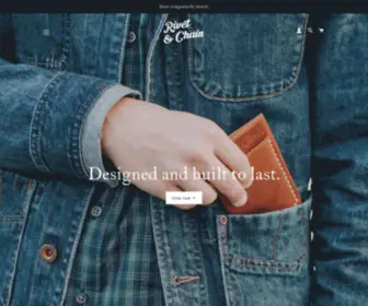 Rivetandchain.com(Heritage inspired durable leather wallets and belts) Screenshot