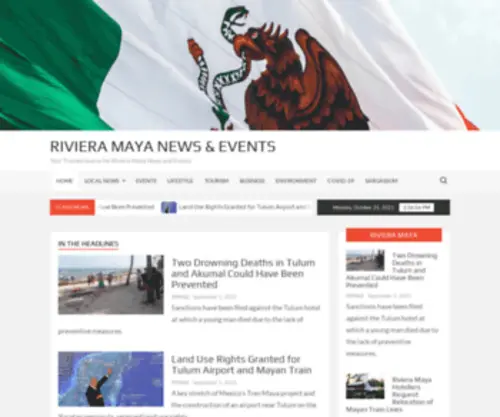 Rivieramayanews.mx(Riviera Maya News & Events) Screenshot