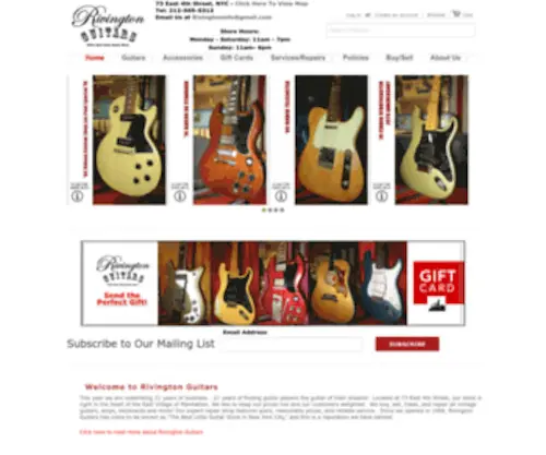 Rivingtonguitars.com(Rivington Guitars) Screenshot