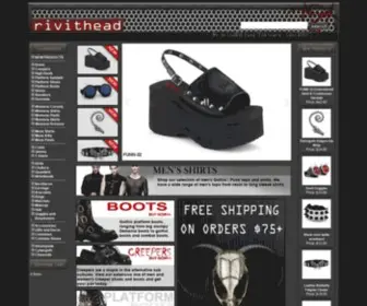 Rivithead.com(Gothic clothing) Screenshot