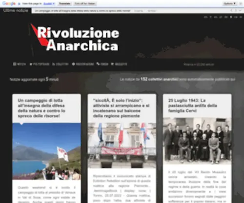 Rivoluzioneanarchica.it(Rivoluzione Anarchica) Screenshot