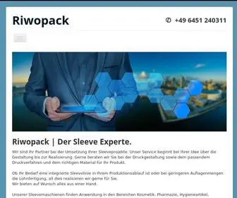 Riwopack.de(Willkommen) Screenshot