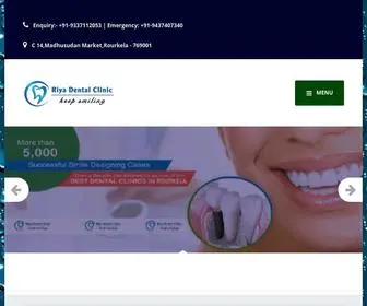 Riyadentalclinic.com(Riya Dental Clinic Rourkela) Screenshot