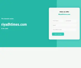 Riyadhtimes.com(On sale) Screenshot