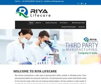 Riyalifecare.com(Riya Lifecare) Screenshot