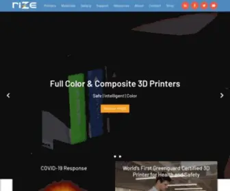 Rize3D.com(Full Color 3D Printers) Screenshot