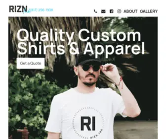 Riznink.com(Custom Shirt and Apparel Printing) Screenshot