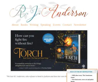 RJ-Anderson.com(Fantasy/SF Author for Older Children & Teens) Screenshot