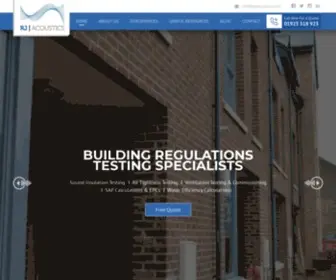 Rjacoustics.com(Building Regulations Compliance Specialists) Screenshot