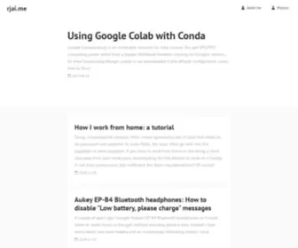 Rjai.me(A personal blog about scientific software) Screenshot