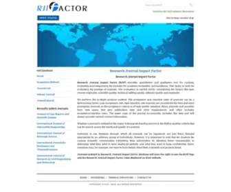 Rjifactor.com(Research Journal Impact Factor) Screenshot