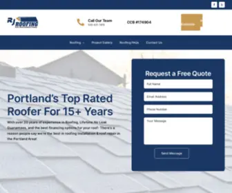 Rjroofs.com(Providing Portland roofing) Screenshot