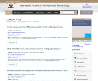 RJstonline.com(Research Journal of Science and Technology) Screenshot