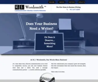 Rjwordsmith.com(Freelance Business Writing Services and Creative Solutions) Screenshot