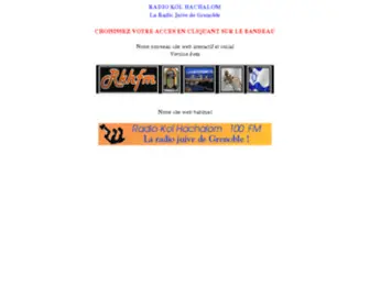 RKHFM.com(La Radio Juive de Grenoble online) Screenshot