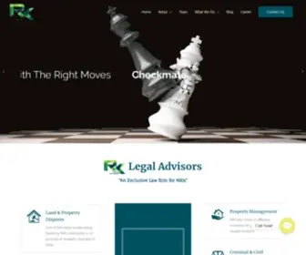 Rklegaladvisors.com(NRI Legal Services) Screenshot