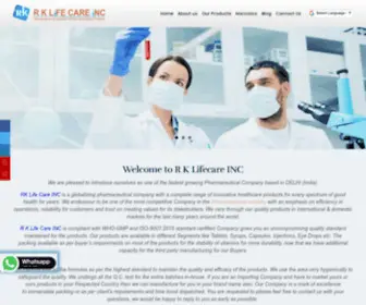 Rklifecare.com(Pharma Manufacturing Company in India) Screenshot