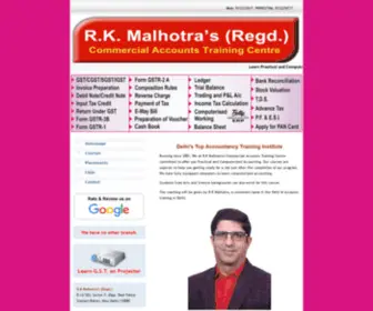 Rkmalhotra.com(R.K Malhotra's (Regd.) Commercial Accounts Training Centre) Screenshot