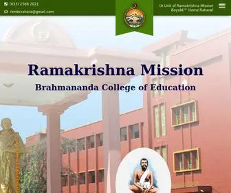 RKMBcrahara.org(Ramakrishna Mission Brahmananda College of Education) Screenshot