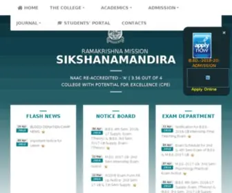 RKMSM.org(Ramakrishna Mission Sikshanamandira) Screenshot