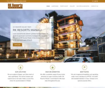 Rkresortsmanali.com(Manali hotels) Screenshot