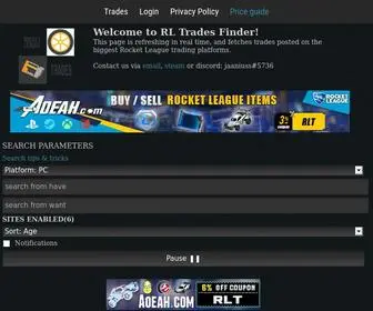 RL-Trades.com(Rocket League Trades Finder) Screenshot
