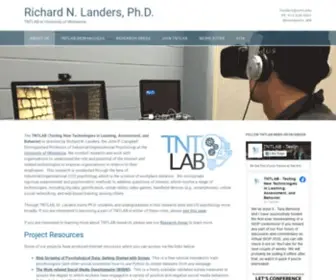 Rlanders.net(Landers, I/O Psychologist @ University of Minnesota (TNTLAB)) Screenshot