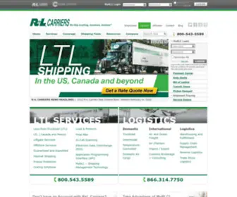 Rlcarriers.com(Freight shipping and logistics company) Screenshot