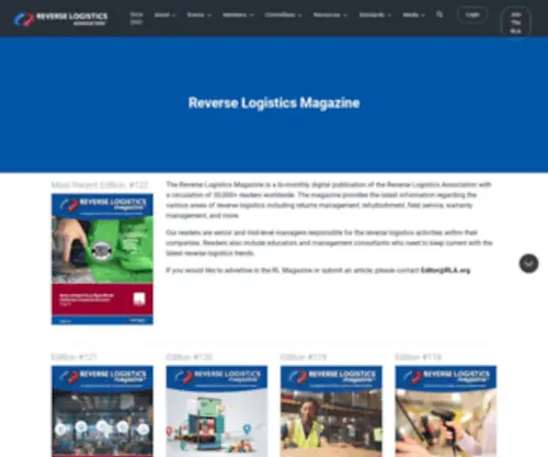 Rlmagazine.com(RL Magazine is published by the Reverse Logistics Association) Screenshot