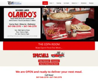 Rlolandos.com(Round Lake Olando's Pizza Parlor & 50s Soda Shop) Screenshot