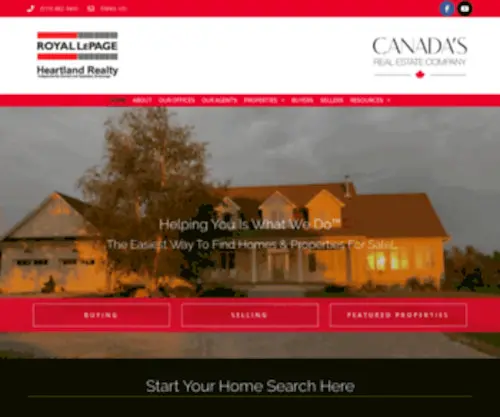 RLpheartland.ca(Royal LePage Heartland Realty) Screenshot